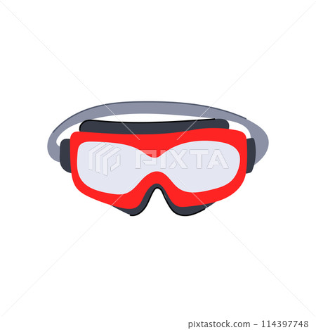 construction safety goggles cartoon vector illustration 114397748