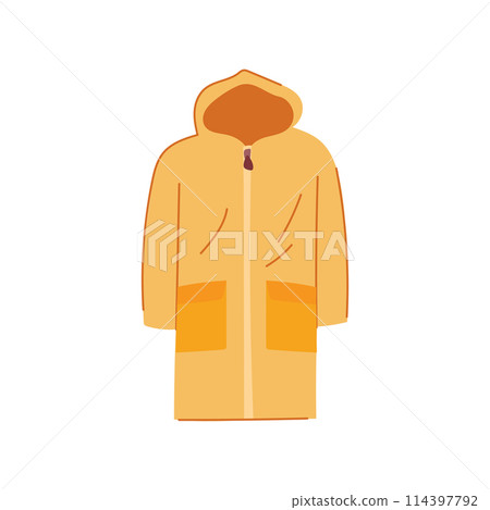 template rain jacket cartoon vector illustration 114397792