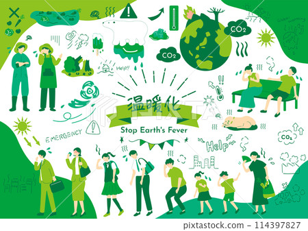 遭受全球暖化之苦的人們 114397827