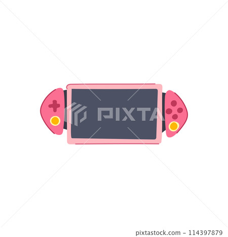 digital portable gaming device cartoon vector illustration digital portable gaming device cartoon vector illustration 114397879
