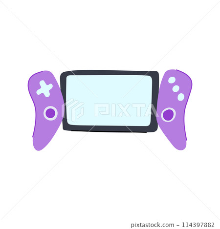control portable gaming device cartoon vector illustration control portable gaming device cartoon vector illustration 114397882
