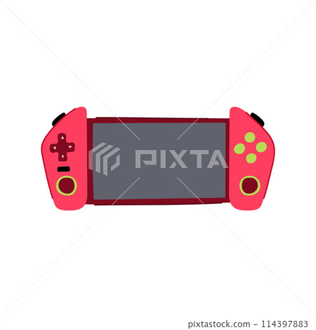computer portable gaming device cartoon vector illustration computer portable gaming device cartoon vector illustration 114397883