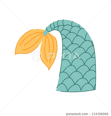 logo mermaid tail cartoon vector illustration logo mermaid tail cartoon vector illustration 114398000