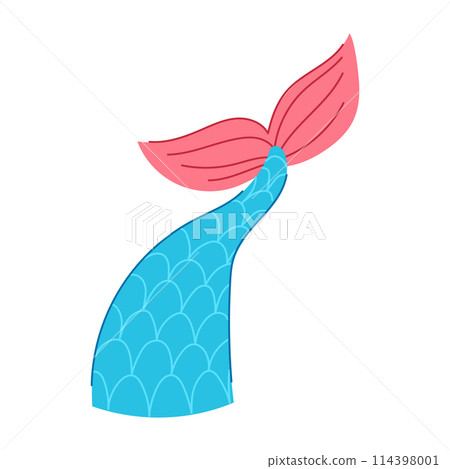 shell mermaid tail cartoon vector illustration shell mermaid tail cartoon vector illustration 114398001