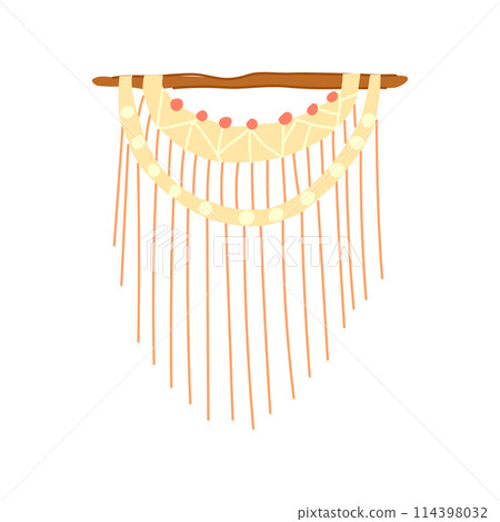 diy macrame wall hanging cartoon vector illustration diy macrame wall hanging cartoon vector illustration 114398032