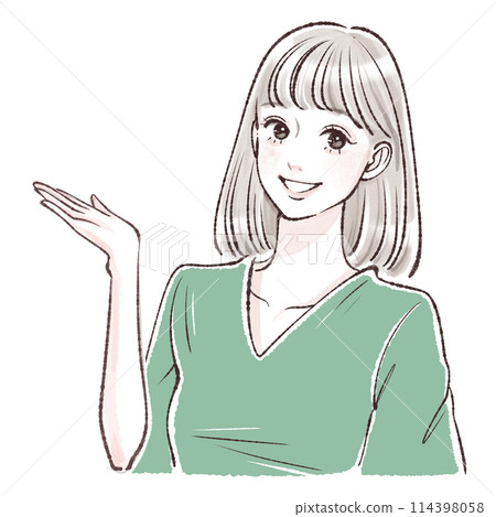 Illustration material of women and girls 114398058