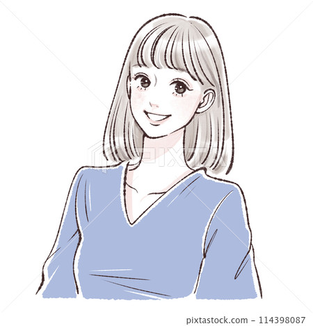 Illustration material of women and girls 114398087