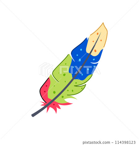 nature feather exotic bird cartoon vector illustration 114398123