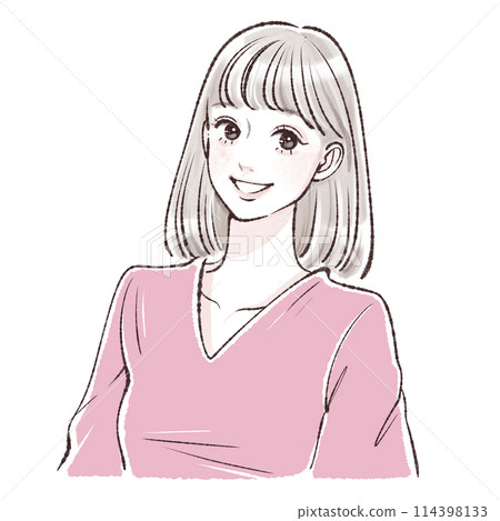婦女和女孩插畫素材 114398133