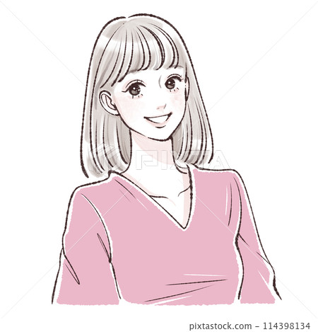 婦女和女孩插畫素材 114398134