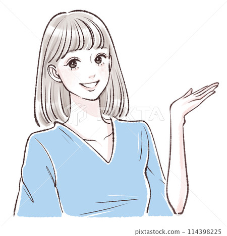 Illustration material of women and girls 114398225