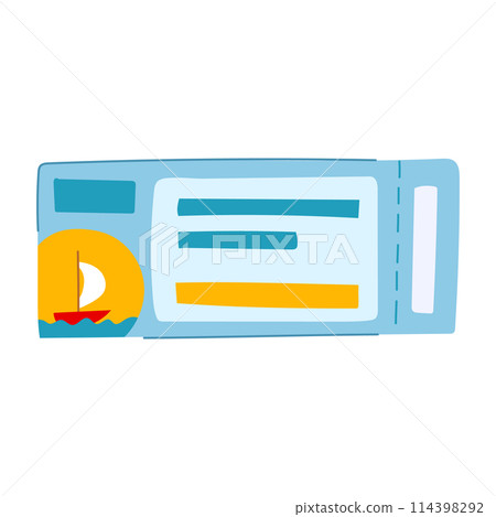 travel cruise ship ticket cartoon vector illustration travel cruise ship ticket cartoon vector illustration 114398292