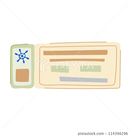 boat cruise ship ticket cartoon vector illustration boat cruise ship ticket cartoon vector illustration 114398296