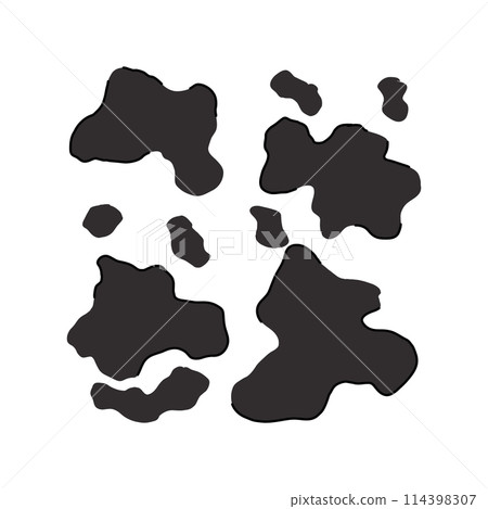 abstract cow skin cartoon vector illustration 114398307