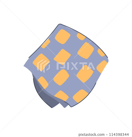 linen cloth napkin cartoon vector illustration linen cloth napkin cartoon vector illustration 114398344