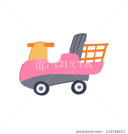 grocery cart toy cartoon vector illustration 114398433