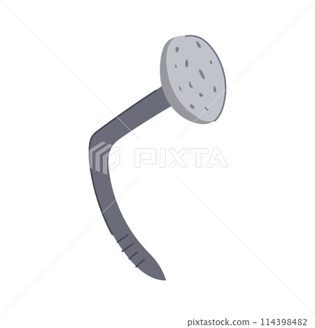 tool bent nail cartoon vector illustration 114398482