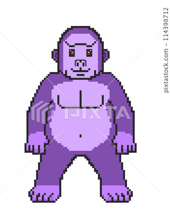 Gorilla_Pixel Art (Purple) Gorilla_Pixel Art (Purple) 114398712