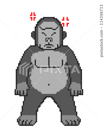 Gorilla_Pixel Art (Angry) Gorilla_Pixel Art (Angry) 114398713
