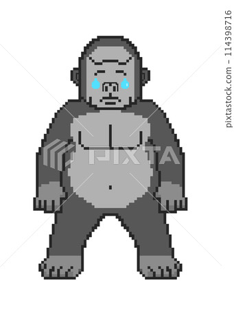 Gorilla_Pixel Art (Crying) Gorilla_Pixel Art (Crying) 114398716