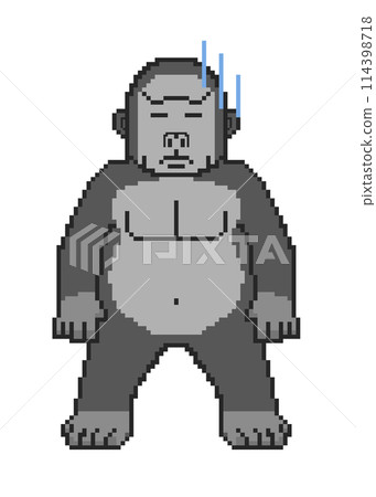 Gorilla_Pixel Art (Dark) Gorilla_Pixel Art (Dark) 114398718