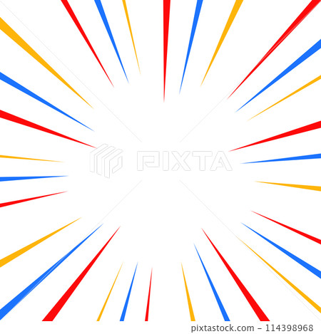 Colorful concentration line illustration material Colorful concentration line illustration material 114398968