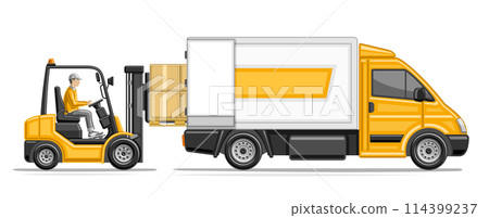 Vector illustration of Loading Truck 114399237