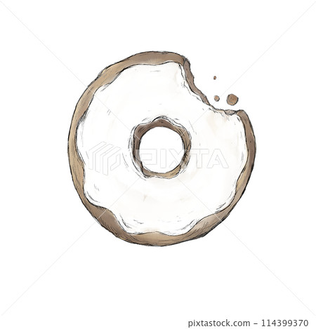 Delicious hand-drawn donuts Delicious hand-drawn donuts 114399370