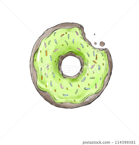 美味的手繪甜甜圈 114399381