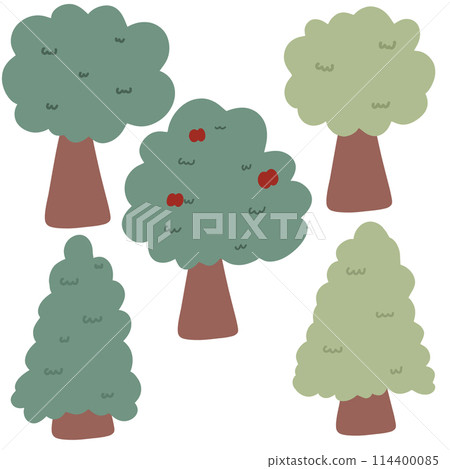 set of green trees 114400085