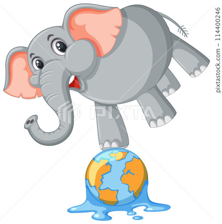 Elephant Balancing on a Globe Elephant Balancing on a Globe 114400246