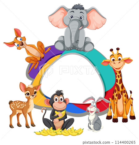 Joyful Animals Playing Together Joyful Animals Playing Together 114400265