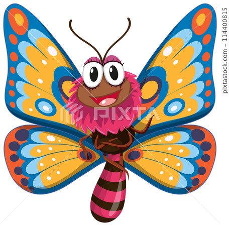 Colorful Cartoon Butterfly Illustration Colorful Cartoon Butterfly Illustration 114400815