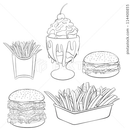 Fast Food Delights Vector Illustration Fast Food Delights Vector Illustration 114400855