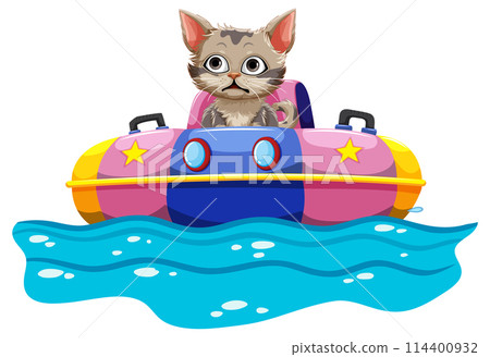 Kitten's Colorful Adventure on Water Kitten's Colorful Adventure on Water 114400932