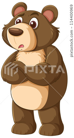 Curious Bear with Arms Crossed 114400969