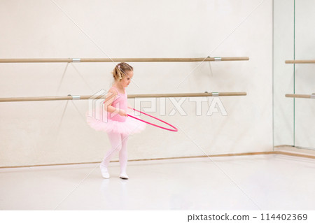Little ballerina at ballet class Little ballerina at ballet class 114402369