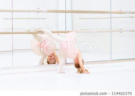 Little ballerina at ballet class Little ballerina at ballet class 114402370
