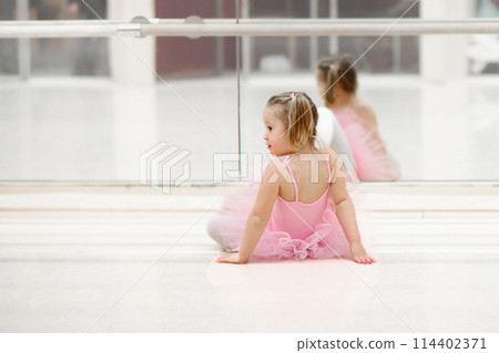 Little ballerina at ballet class Little ballerina at ballet class 114402371