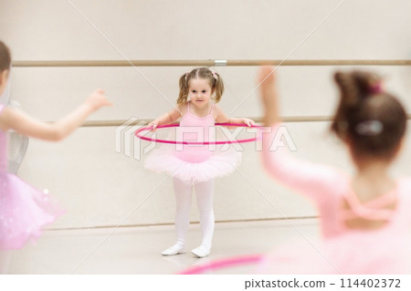 Little ballerina at ballet class Little ballerina at ballet class 114402372