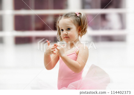 Little ballerina at ballet class Little ballerina at ballet class 114402373