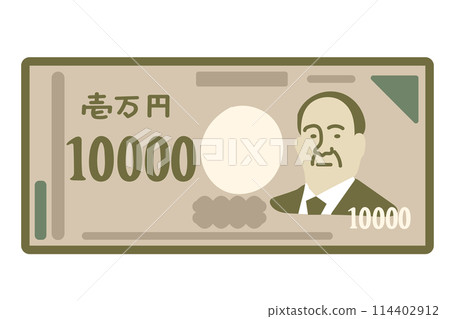 2024年修訂的新版日本紙幣、日本10,000日元紙幣（萬日元紙幣）、新版10,000日元紙幣 114402912