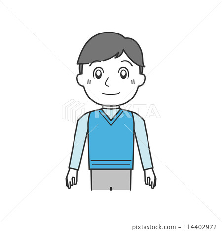 簡單人面朝前上半身男A 簡單人面朝前上半身男A 114402972