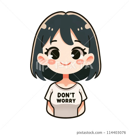 Woman in a t-shirt 114403076