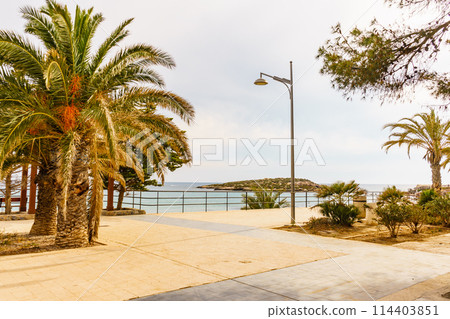 Isla Plana town beach in Spain Isla Plana town beach in Spain 114403851
