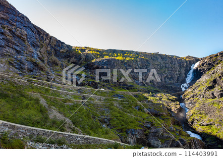 Trollstigen mountain road in Norway Trollstigen mountain road in Norway 114403991