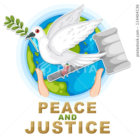 Peace and Justice Global Illustration 114404136