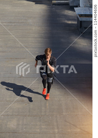 young ambitious man is taking part in a competition. race young ambitious man is taking part in a competition. race 114404606