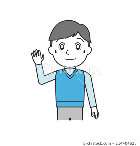 這是人的姿勢，上半身，男A 114404625