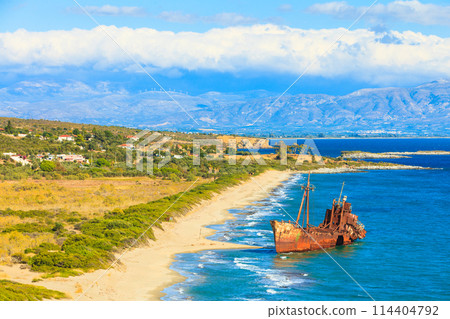 The famous shipwreck near Gythio Greece 114404792